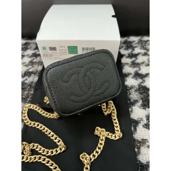 Chanel AP3203 Clutch With Chain Grained Calfskin Black