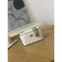 Chanel A68130  Vanity with chain Grained Calfskin Gold White