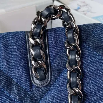 Chanel AS3519 CHANEL 23K Shopping Bag Denim Blue
