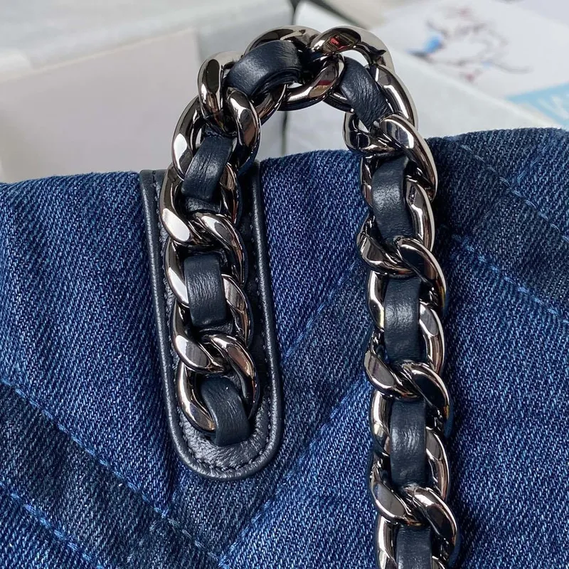Chanel AS3519 CHANEL 23K Shopping Bag Denim Blue