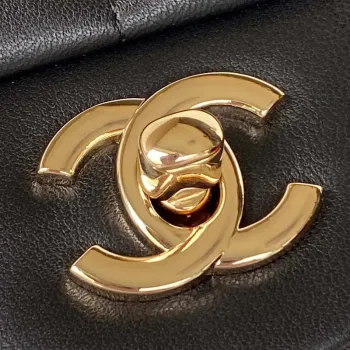 Chanel AS3331 Small Flap 19cm Bag Black Lambskin Gold