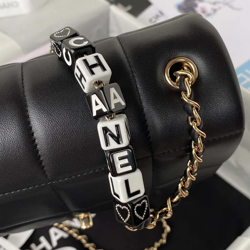 Chanel AS3331 Small Flap 19cm Bag Black Lambskin Gold