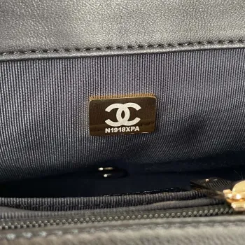 Chanel AS3331 Small Flap 19cm Bag Black Lambskin Gold