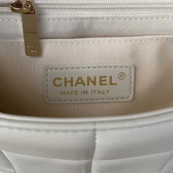 Chanel AS3330 Mini Flap 17cm Bag White Lambskin