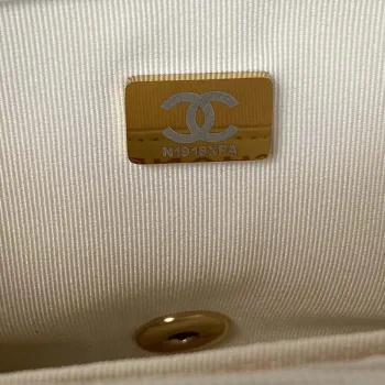 Chanel AS3330 Mini Flap 17cm Bag White Lambskin