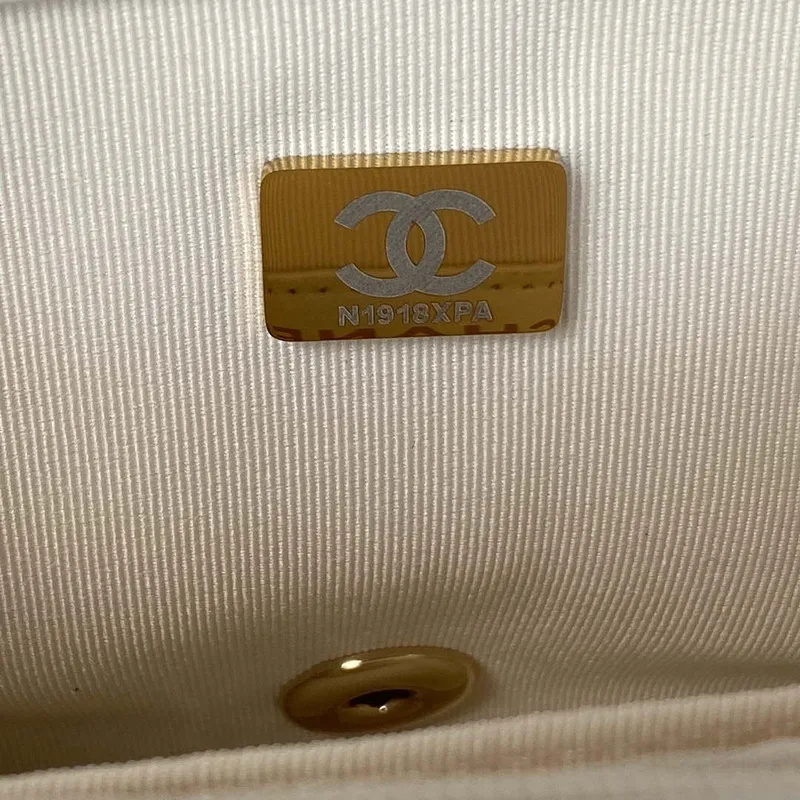 Chanel AS3330 Mini Flap 17cm Bag White Lambskin