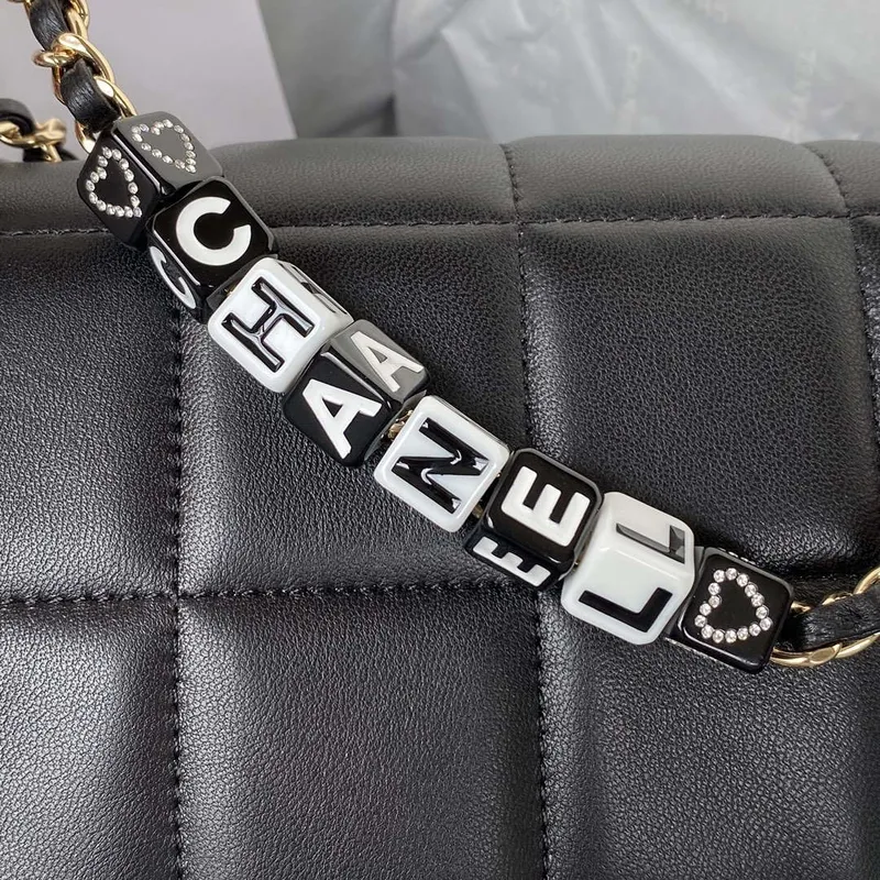 Chanel AS3330 Mini Flap 17cm Bag Black Lambskin