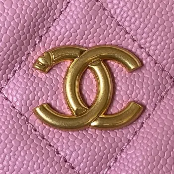 Chanel AS3830 Small Hobo Handbag Pink Calfskin Gold