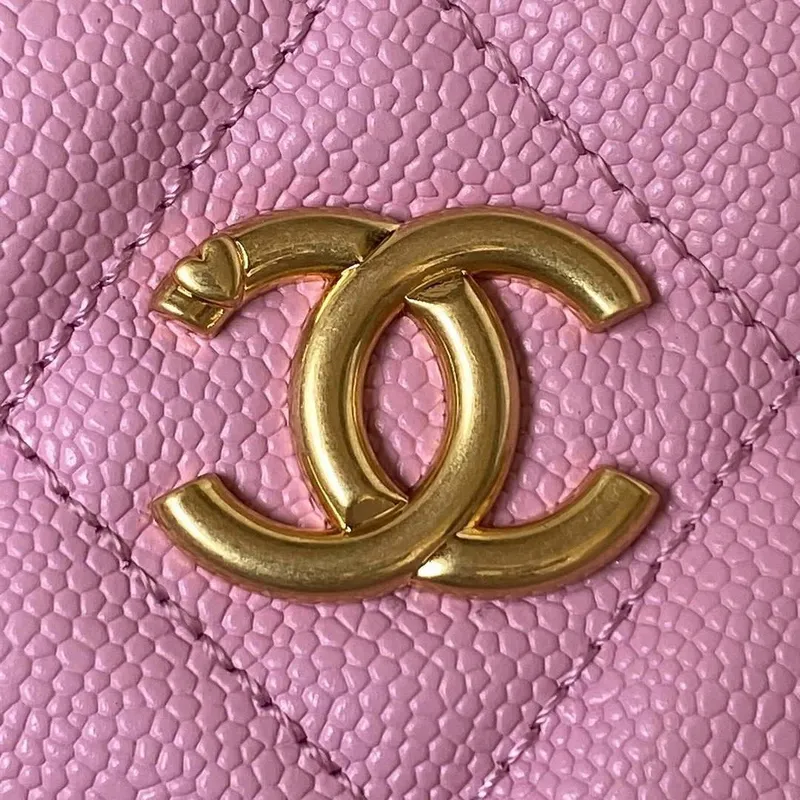 Chanel AS3830 Small Hobo Handbag Pink Calfskin Gold