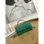Chanel AP3238 Flap Chain Bag With Handle Green Calfskin Gold