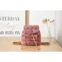 Chanel AS3615 Backpack Wool Tweed & Gold Tone Metal Pink