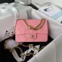 Chanel AS3829 Mini Flap Chain Bag Pink Calfskin Gold