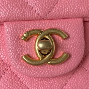 Chanel AS3829 Mini Flap Chain Bag Pink Calfskin Gold