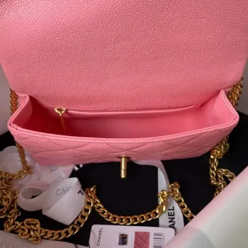 Chanel AS3829 Mini Flap Chain Bag Pink Calfskin Gold