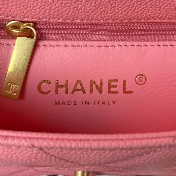 Chanel AS3829 Mini Flap Chain Bag Pink Calfskin Gold