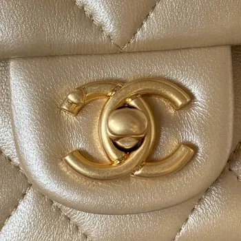 Chanel AS3829 Mini Flap Chain Bag Gold Lambskin Gold