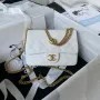 Chanel AS3829 Mini Flap Chain Bag White Calfskin Gold