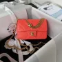 Chanel AS3828 Mini Flap Chain Bag Red Calfskin Gold
