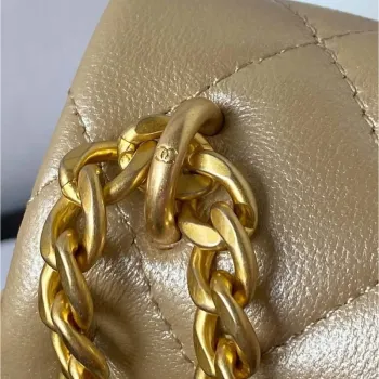 Chanel AS3828 Mini Flap Chain Bag Gold Lambskin Gold