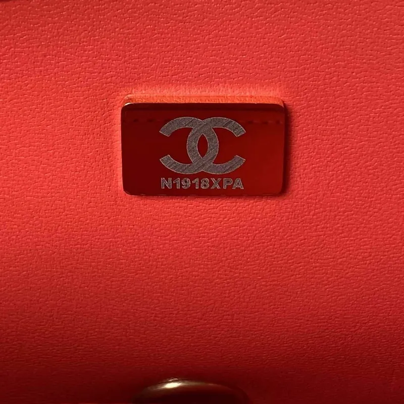 Chanel AS3921 Flap Chain Bag Red Calfskin Gold