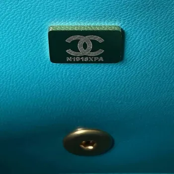 Chanel AS3921 Flap Chain Bag Blue Calfskin Gold