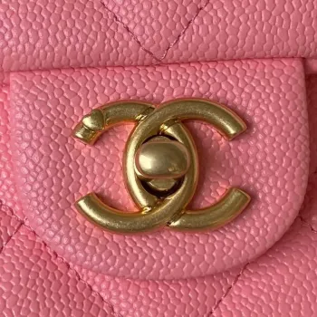 Chanel AS3921 Flap Chain Bag Pink Calfskin Gold