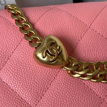 Chanel AS3921 Flap Chain Bag Pink Calfskin Gold