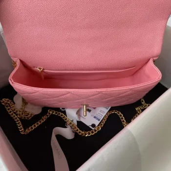 Chanel AS3921 Flap Chain Bag Pink Calfskin Gold
