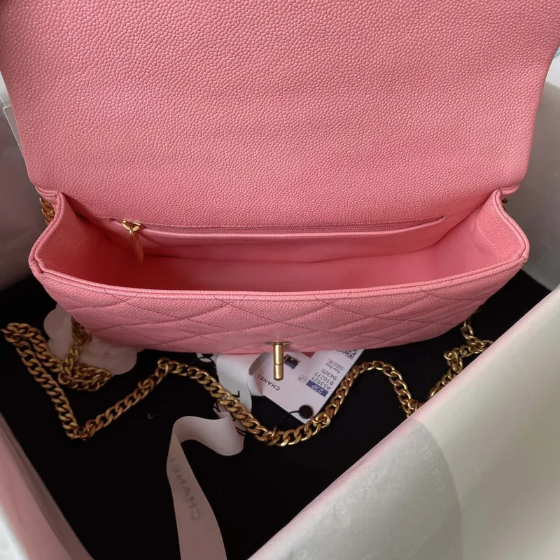 Chanel AS3921 Flap Chain Bag Pink Calfskin Gold