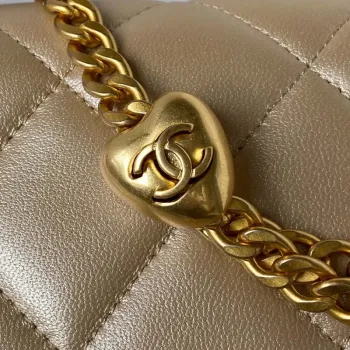 Chanel AS3921 Flap Chain Bag Gold Lambskin Gold