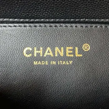 Chanel AS3828 Mini Flap Chain Bag Black Calfskin Gold