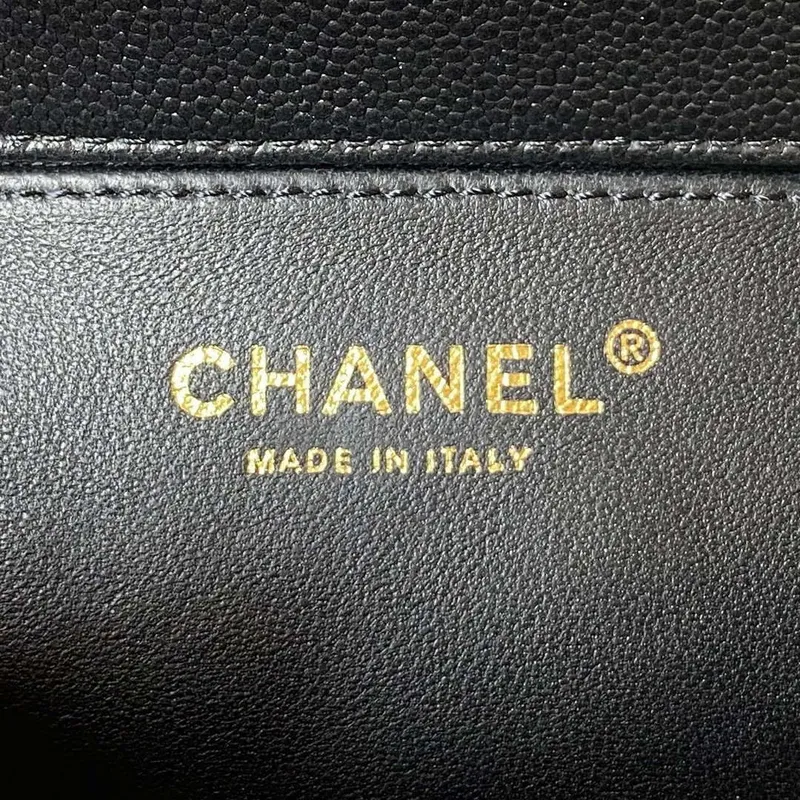 Chanel AS3828 Mini Flap Chain Bag Black Calfskin Gold