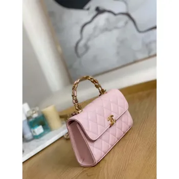 Chanel AP2946 Phone Holder Clutch with Chain Lambskin Pink