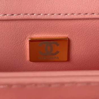 Chanel AS3499 Flap Bag Shearling Pink