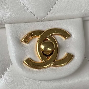 Chanel AS3499 Flap Bag Lambskin White