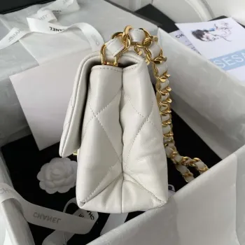 Chanel AS3499 Flap Bag Lambskin White