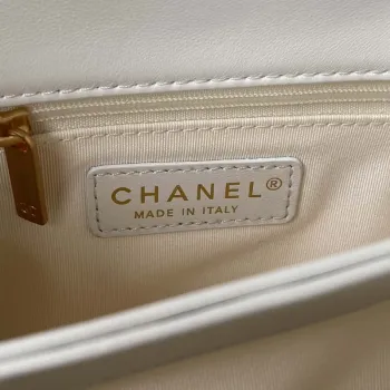Chanel AS3499 Flap Bag Lambskin White