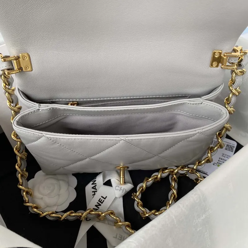 Chanel AS3499 Flap Bag Lambskin Gray