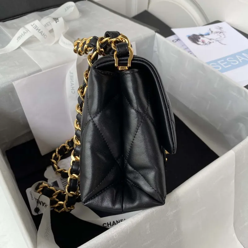 Chanel AS3499 Flap Bag Lambskin Black