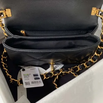 Chanel AS3499 Flap Bag Lambskin Black