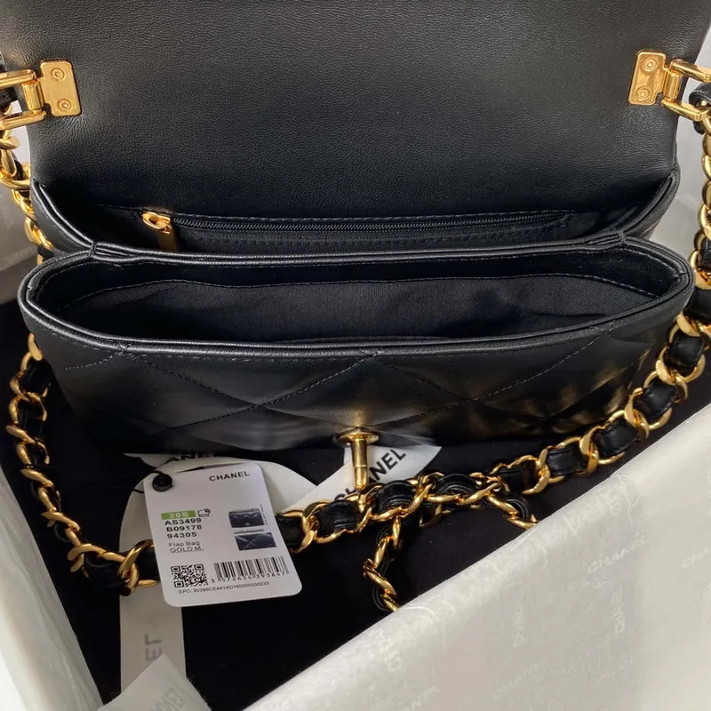 Chanel AS3499 Flap Bag Lambskin Black