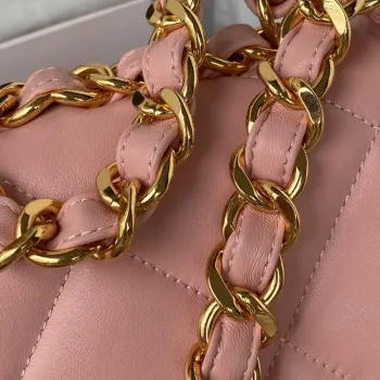 Chanel AS3499 Flap Bag Lambskin Pink