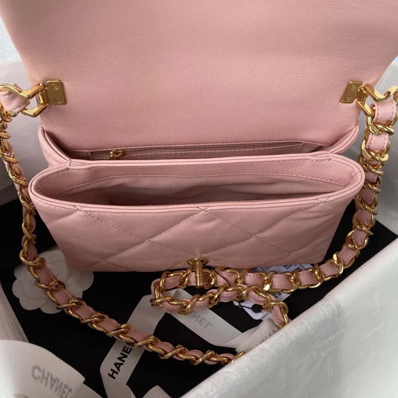 Chanel AS3499 Flap Bag Lambskin Pink
