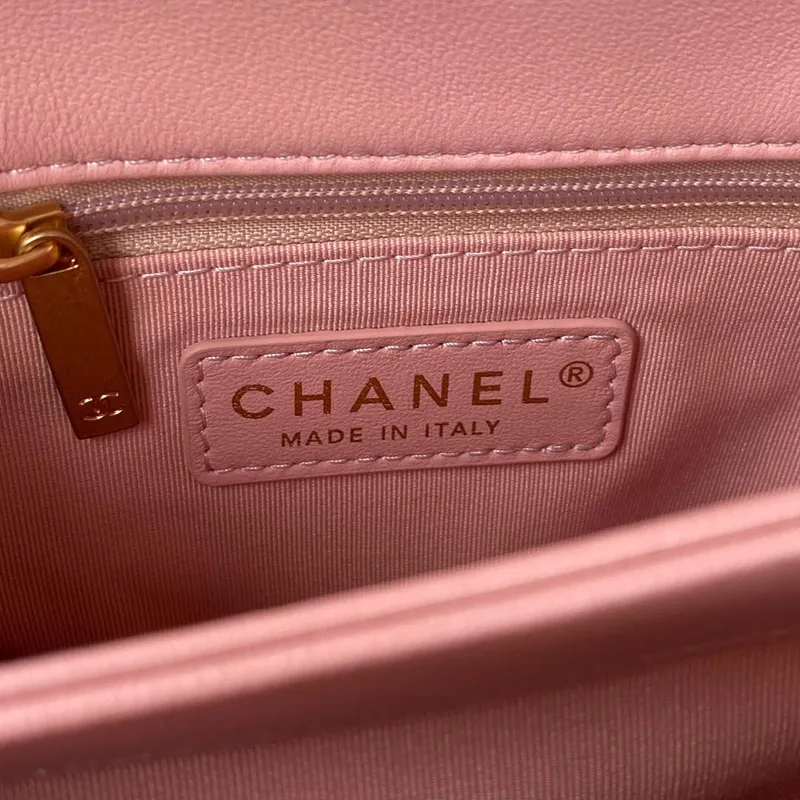 Chanel AS3499 Flap Bag Lambskin Pink