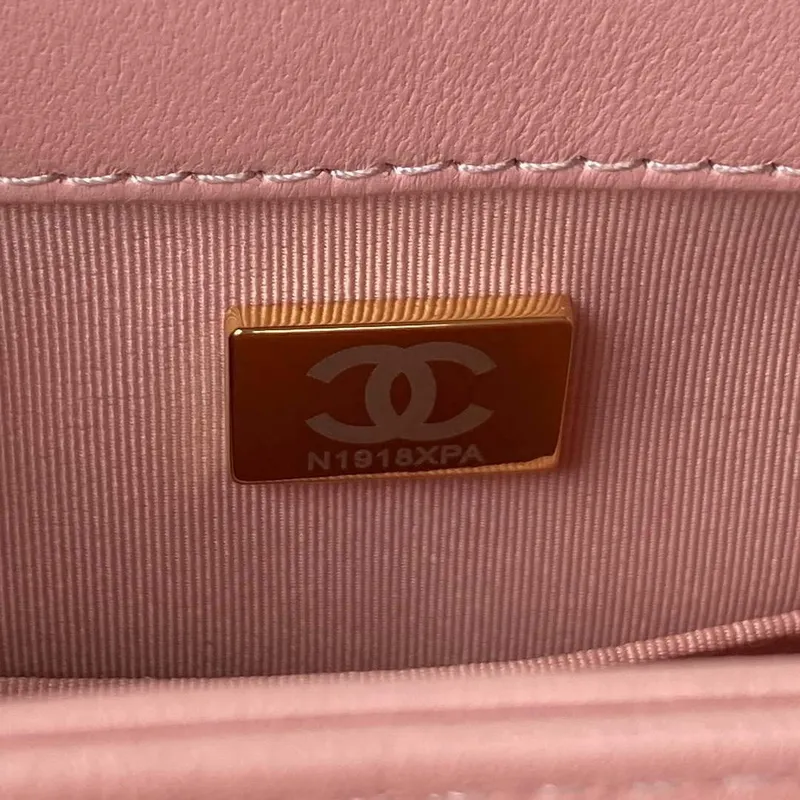 Chanel AS3499 Flap Bag Lambskin Pink