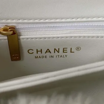 Chanel AS3498 Flap Bag Shearling Beige