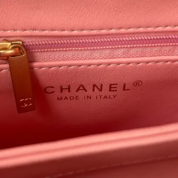 Chanel AS3498 Flap Bag Shearling Pink
