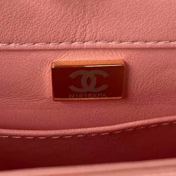 Chanel AS3498 Flap Bag Shearling Pink