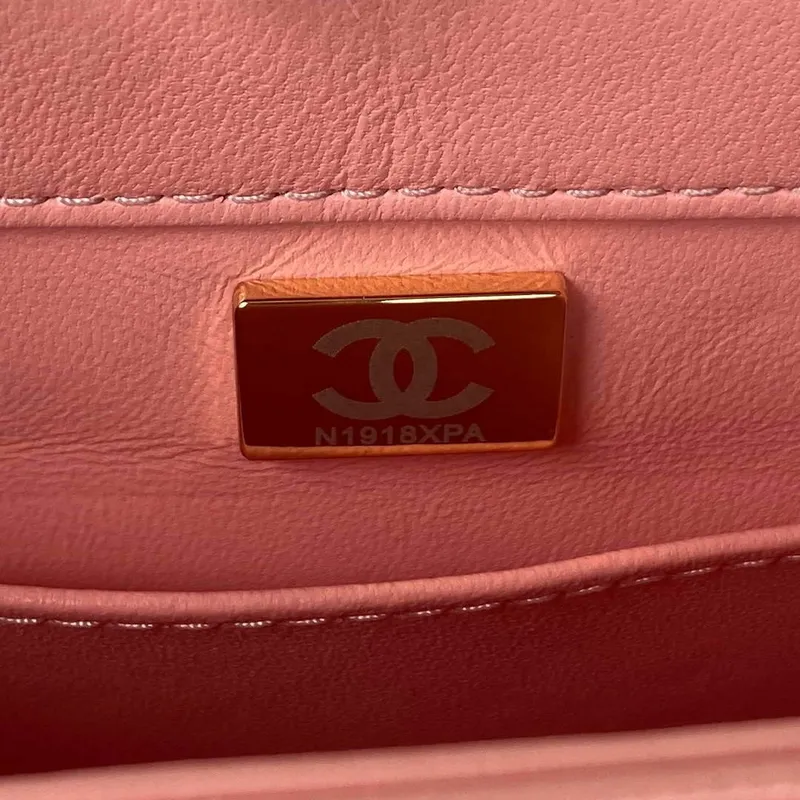 Chanel AS3498 Flap Bag Shearling Pink