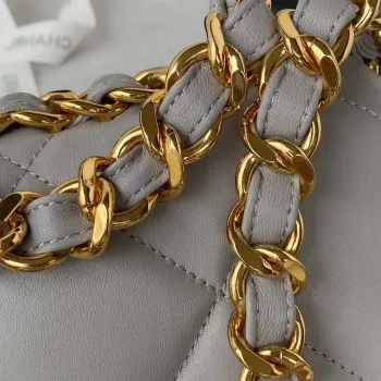 Chanel flap bag Lambskin AS3498 Gray